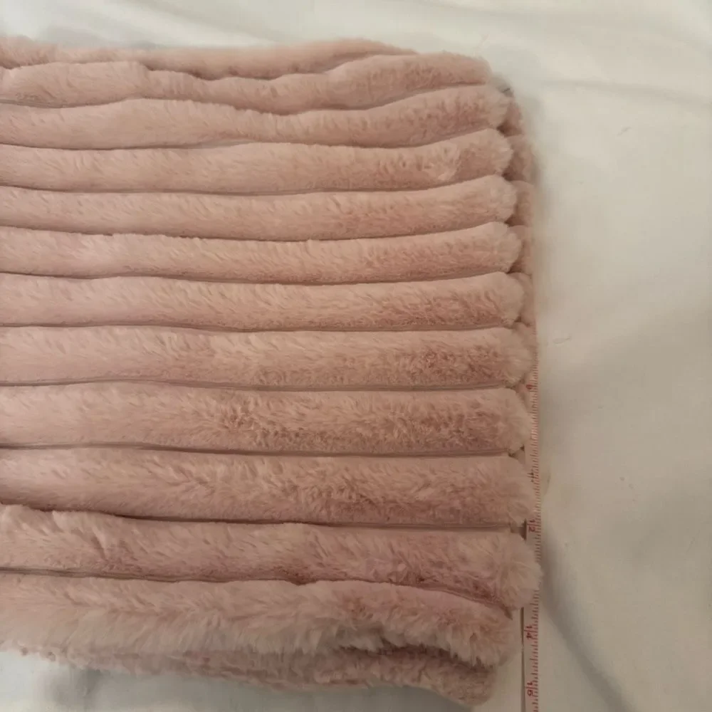 Source Unknown Pink Faux Fur Accent Pillow